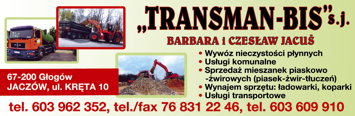 "TRANSMAN-BIS" s.j. Barbara i Czesław Jacuś Jaczów Wywóz Nieczystości Płynnych / Usługi Komunalne