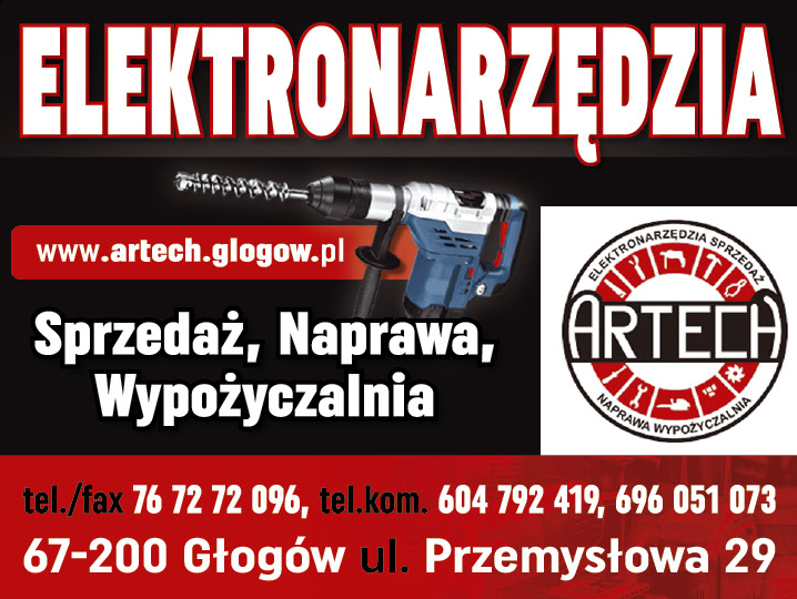 PHU ARTECH s.c. Głogów Elektronarzędzia / Sprzedaż / Naprawa / Wypożyczalnia