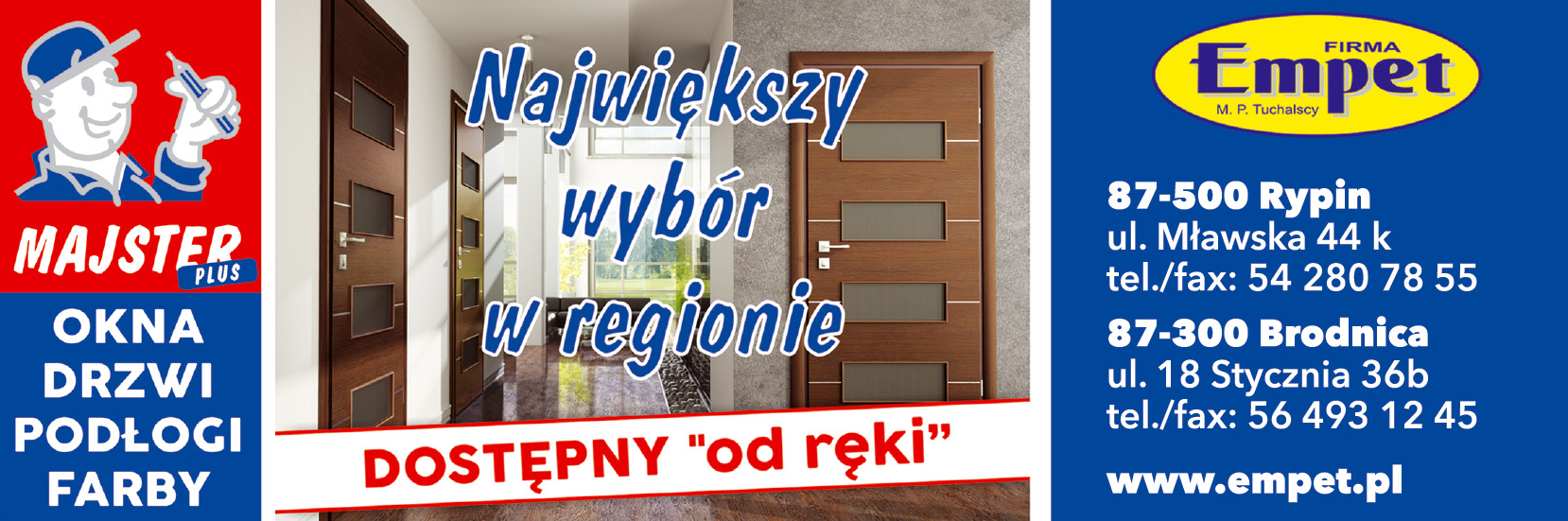 FIRMA EMPET M. P. Tuchalscy Brodnica Okna / Drzwi / Podłogi / Farby 