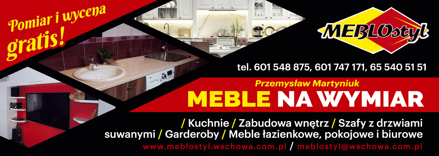 MEBLOSTYL Wschowa Przemysław Martyniuk Meble Łazienkowe, Pokojowe i Biurowe / Pomiar i Wycena Gratis