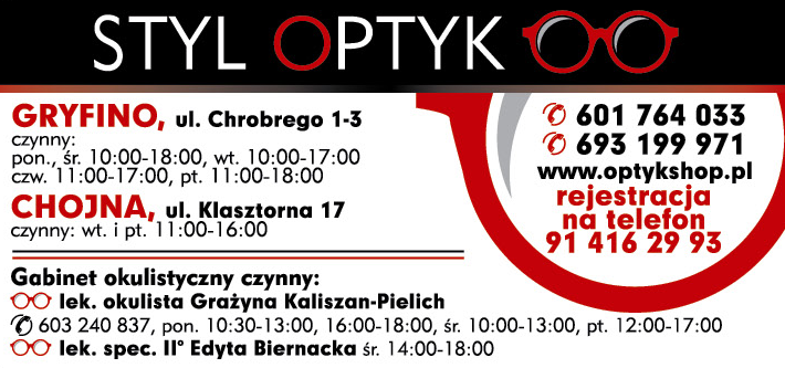 STYL OPTYK Gryfino / Chojna Gabinet Okulistyczny
