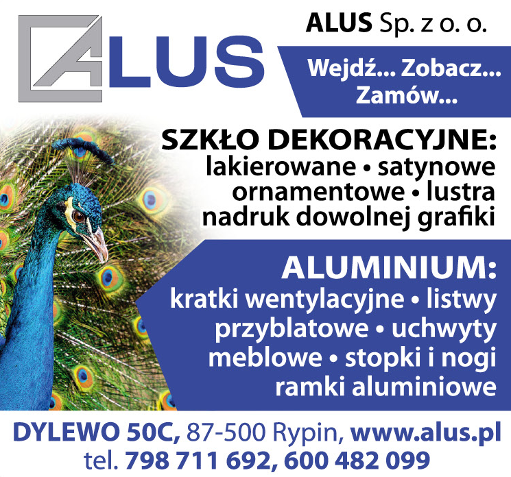 ALUS Sp. z o. o. Dylewo Szkło Dekoracyjne / Aluminium 