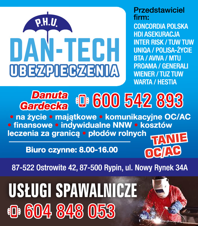 P.H.U. DAN-TECH Ostrowite Ubezpieczenia