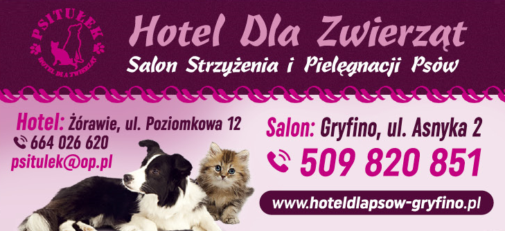 PSITUŁEK Hotel Dla Zwierząt Żórawie Salon Strzyżenia i Pielęgnacji Psów Gryfino