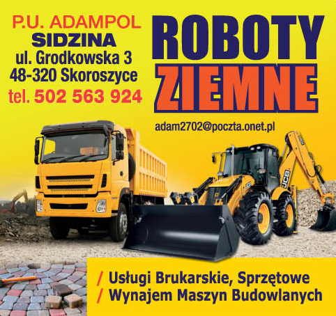 P.U. ADAMPOL ROBOTY ZIEMNE Sidzina