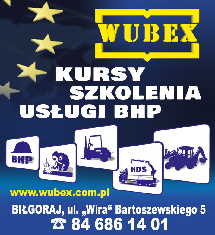 WUBEX OŚRODEK SZKOLENIA KURSOWEGO Biłgoraj Kursy / Szkolenia / Usługi BHP 