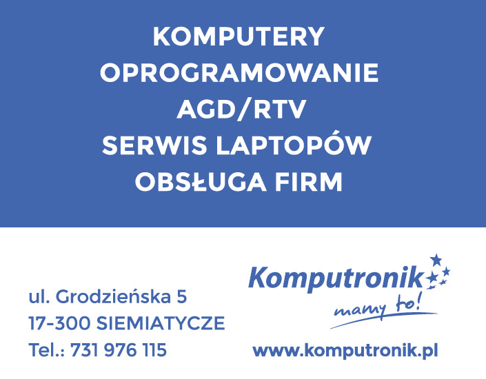Komputronik S.A. Siemiatycze Komputery / Oprogramowanie / AGD / RTV / Serwis Laptopów / Obsługa Firm
