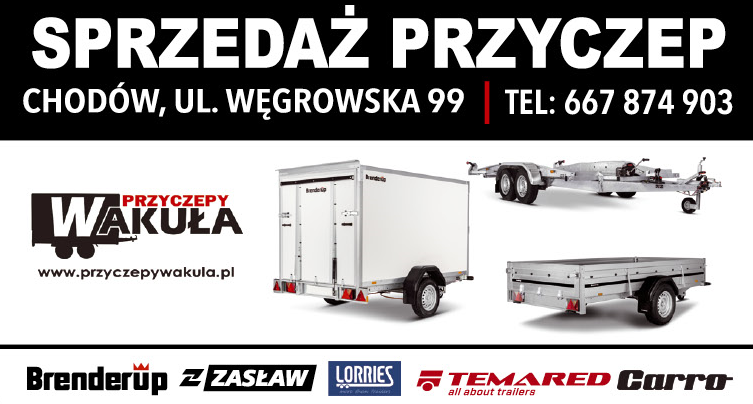 PRZYCZEPY WAKUŁA Chodów Sprzedaż Przyczep Brenderup / Zasław / Lorries / Temared / Carro