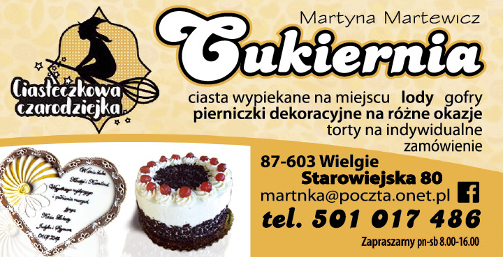 CIASTECZKOWA CZARODZIEJKA Martyna Martewicz Wielgie Cukiernia 