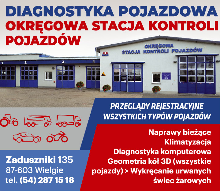 OKRĘGOWA STACJA KONTROLI POJAZDÓW Zaduszniki Diagnostyka Pojazdowa 