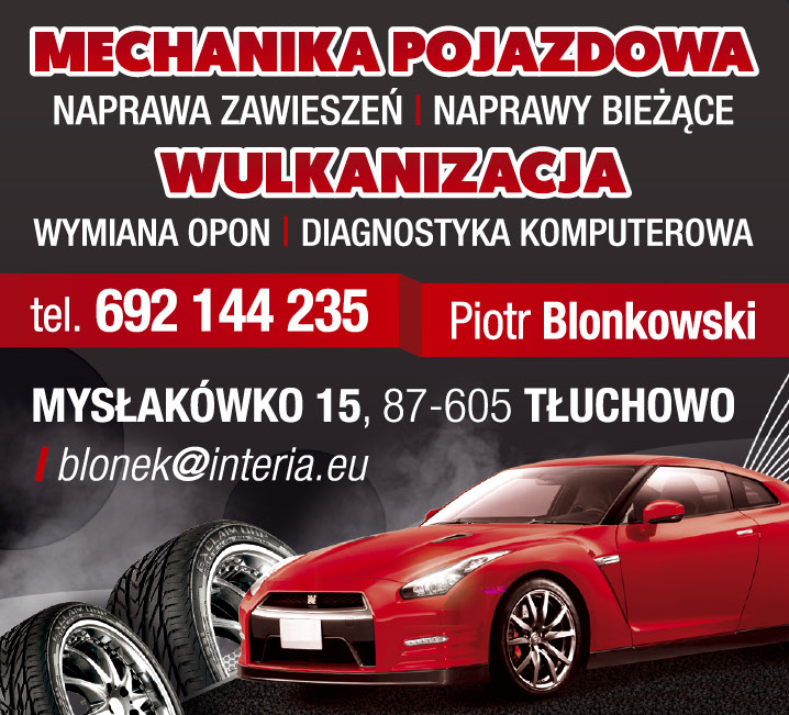 MECHANIKA POJAZDOWA WULKANIZACJA Piotr Blonkowski Mysłakówko Wulkanizacja 