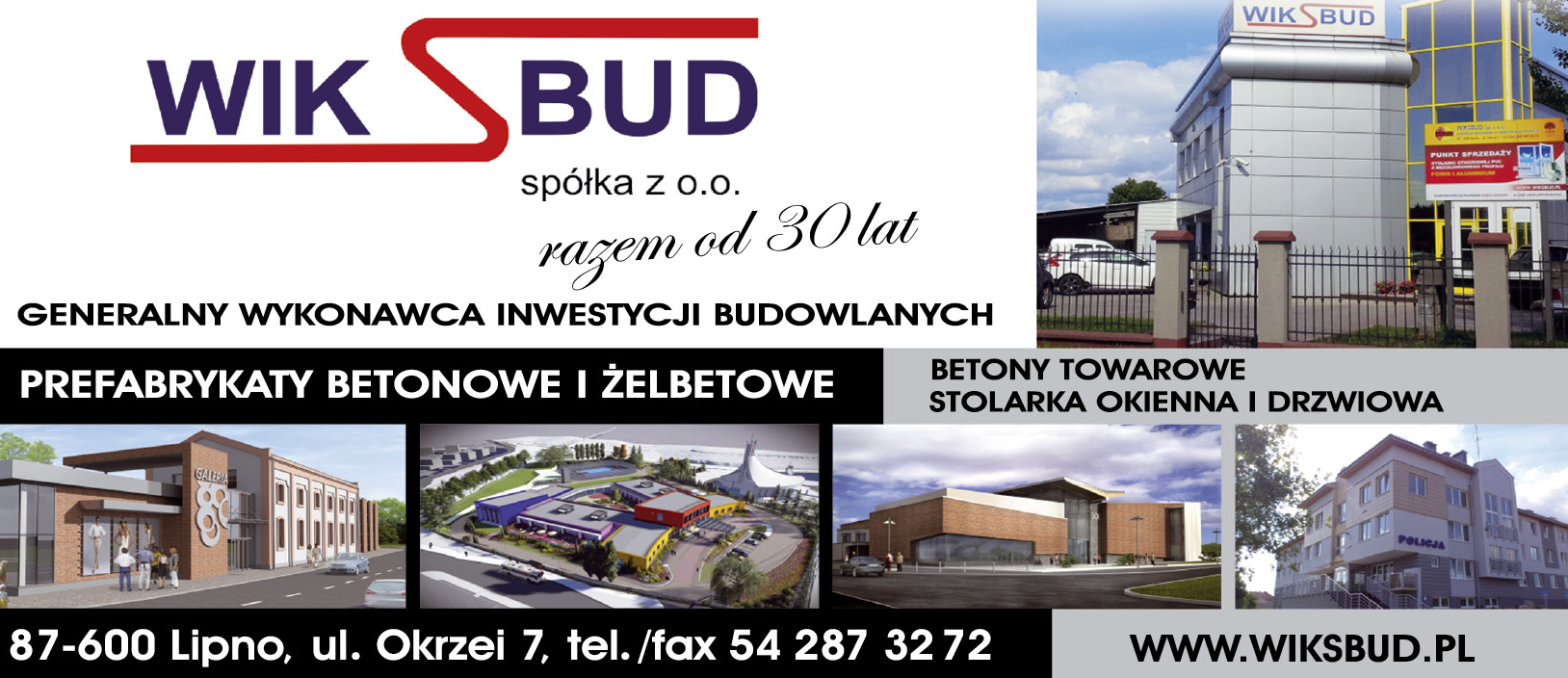 WIKSBUD SP. ZO.O. Lipno Generalny Wykonawca Inswestycji Budowlanych 