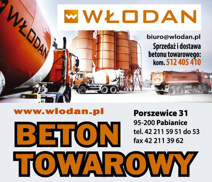WŁODAN Sp. J. Porszewice Sprzedaż i Dostawa Betonu Towarowego