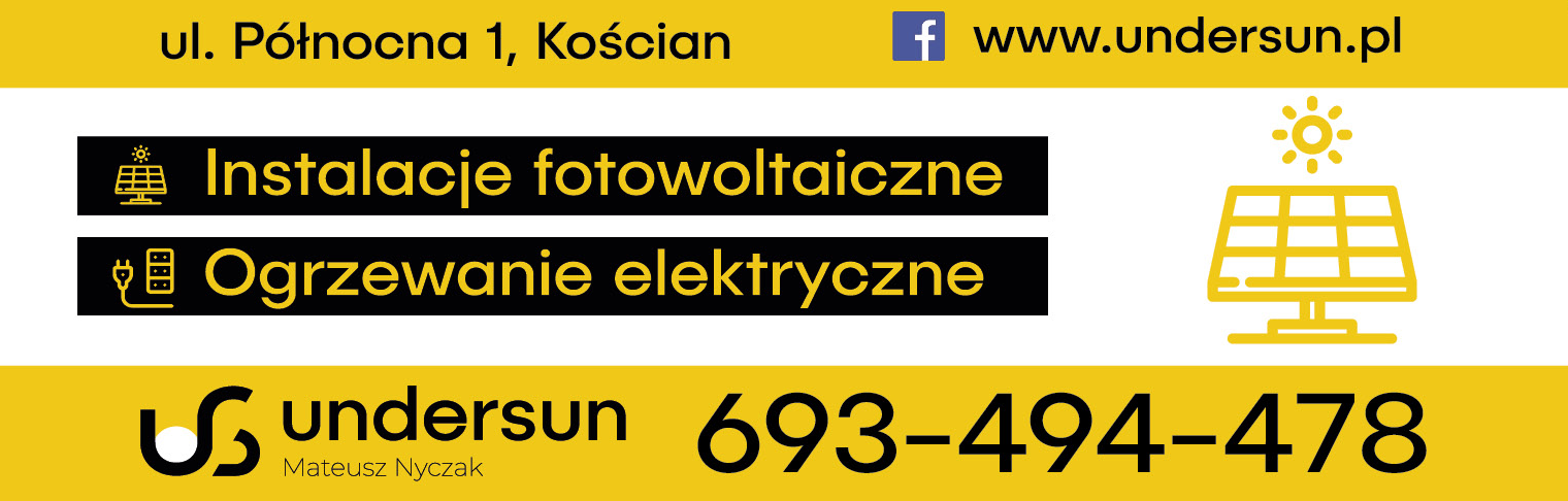 UNDERSUN Mateusz Nyczak Kościan Instalacje Fotowoltaiczne / Ogrzewanie Elektryczne 