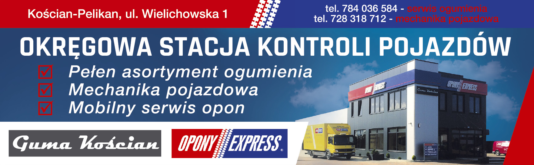 OKRĘGOWA STACJA KONTROLI POJAZDÓW GUMA KOŚCIAN Kościan - Pelikan 