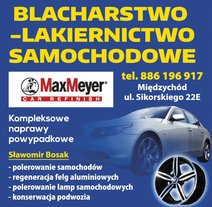 Blacharstwo-Lakiernictwo Samochodowe Sławomir Bosak Międzychód Kompleksowe Naprawy Powypadkowe
