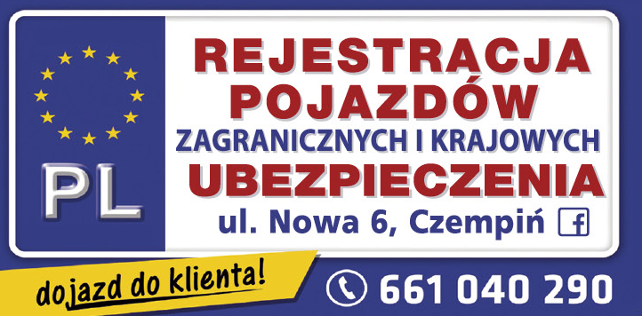 REJESTRACJA POJAZDÓW ZAGRANICZNYCH I KRAJOWYCH Czempiń Ubezpieczenia 