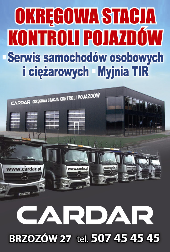 CARDAR OKRĘGOWA STACJA KONTROLI POJAZDÓW Brzozów Serwis / Myjnia TIR 