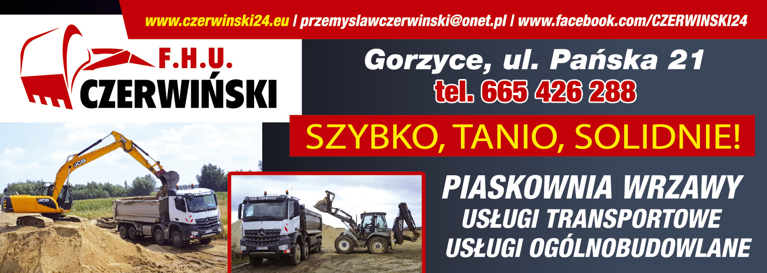 F.H.U. CZERWIŃSKI Gorzyce Piaskownia Wrzawy / Usługi Transportowe / Usługi Ogólnobudowlane