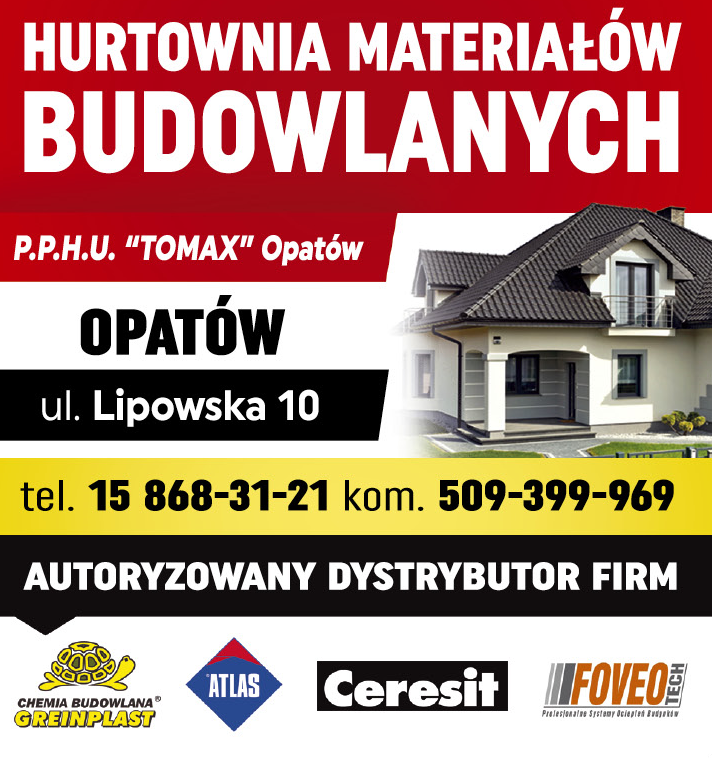 P.P.H.U. "TOMAX" Opatów Hurtownia Materiałów Budowlanych