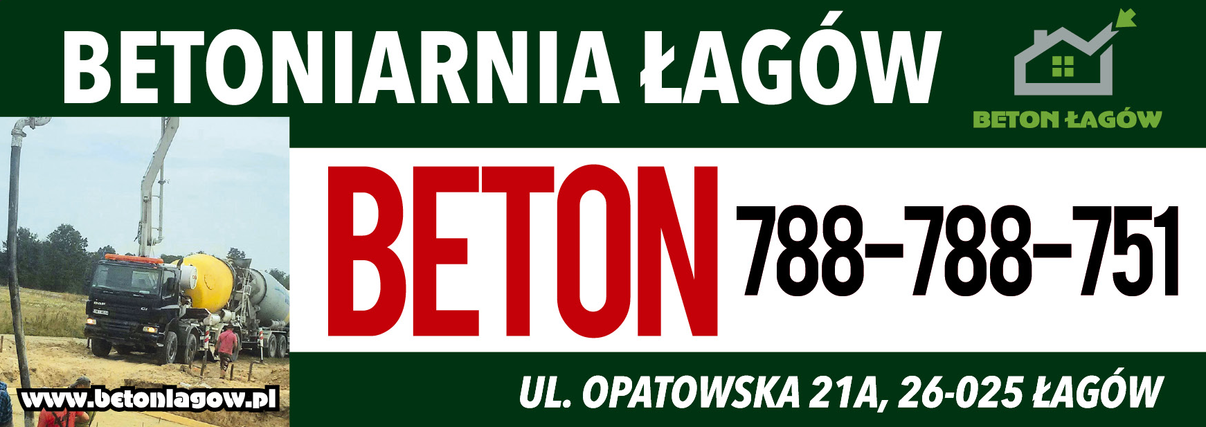 BETON ŁAGÓW Betoniarnia / Betony / Stabilizacje / Podsypki / Zaprawy / Prefabrykaty
