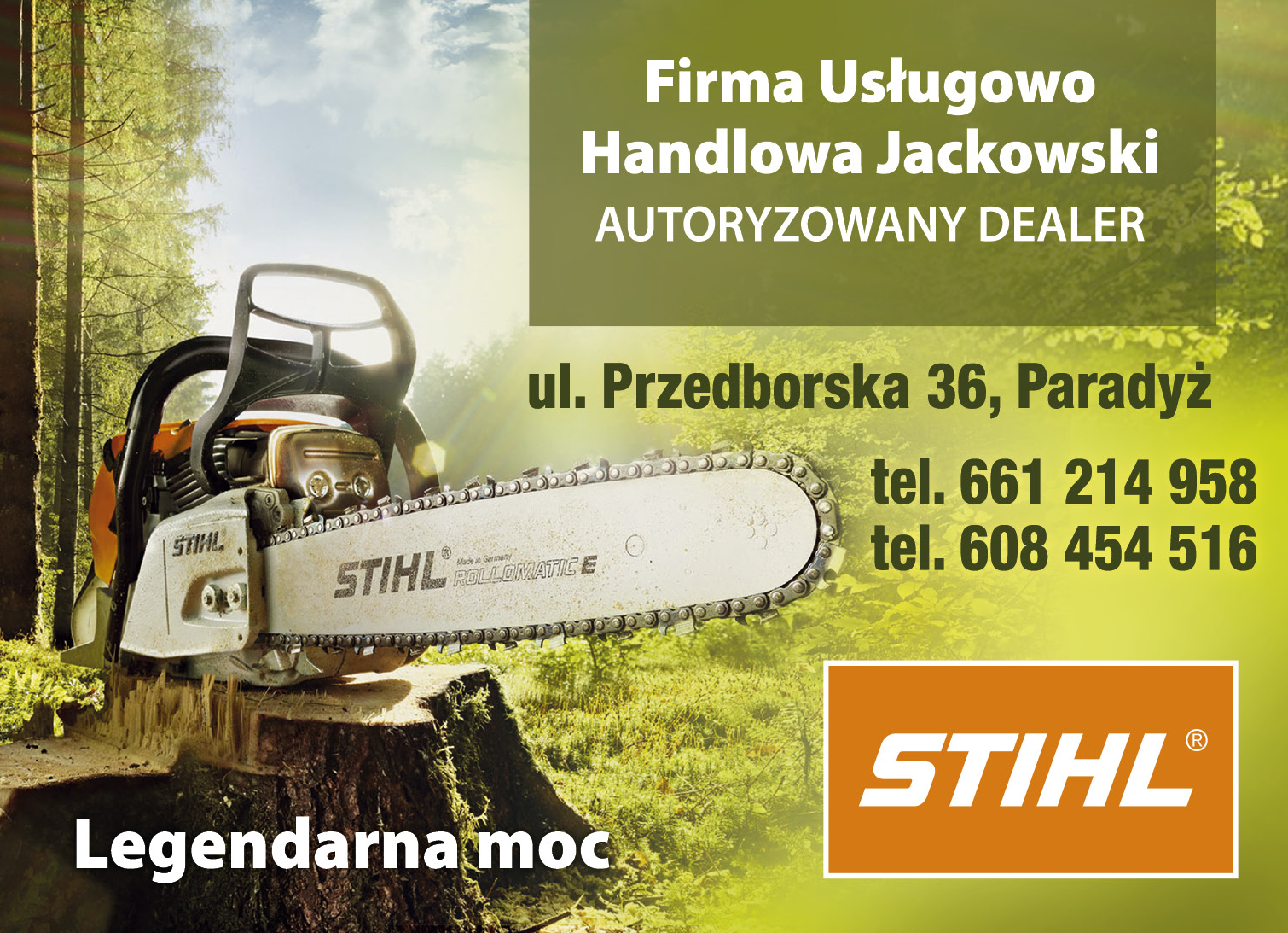 F.U.H. Jackowski Paradyż Autoryzowany Dealer STIHL ®