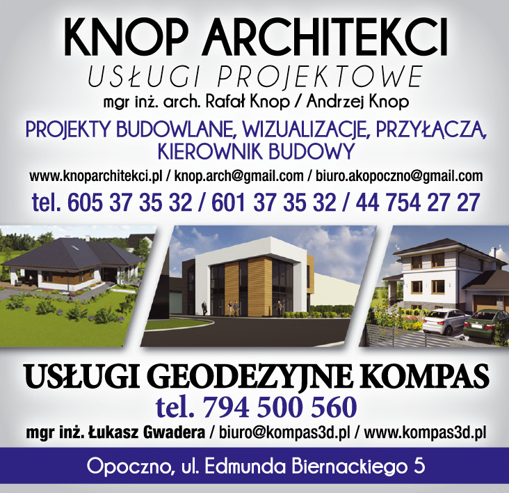 KNOP ARCHITEKCI mgr inż. arch. Rafał Knop, Andrzej Knop Opoczno Usługi Projektowe/ Usługi Geodezyjne