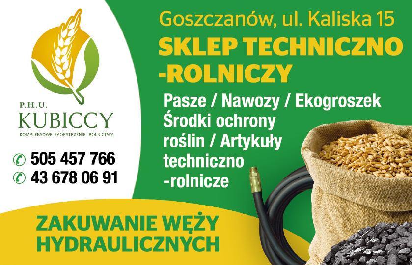 P.H.U. KUBICCY Goszczanów Kompleksowe Zaopatrzenie Rolnictwa 