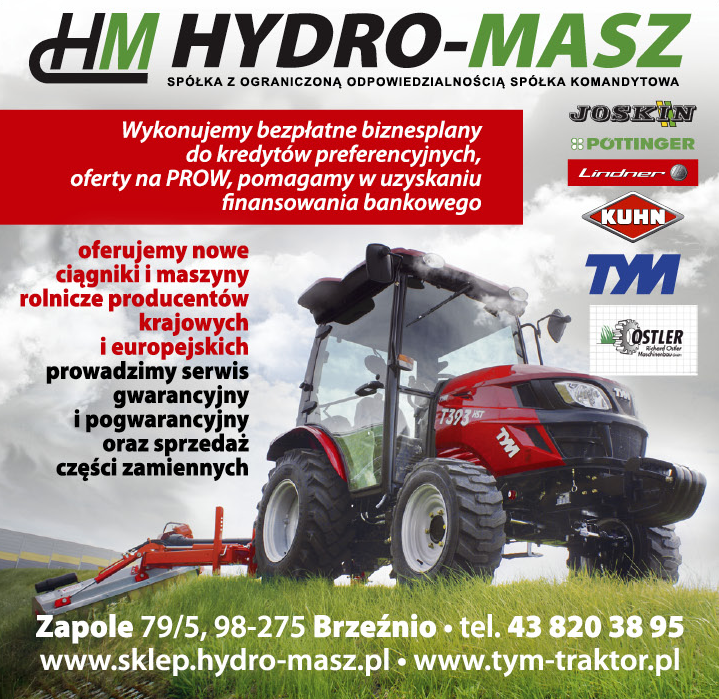 "HYDRO-MASZ" SP.Z O.O SP.K. Zapole Nowe Ciągniki i Maszyny Rolnicze / Sprzedaż Części Zamiennych