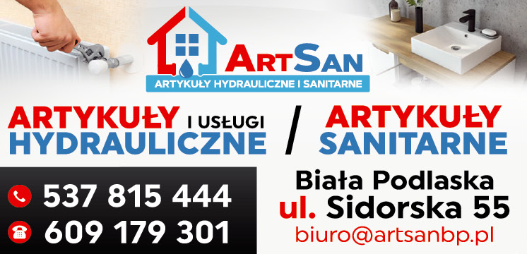 PHU ARTSAN Biała Podlaska Artykuły i Usługi Hydrauliczne / Artykuły Sanitarne