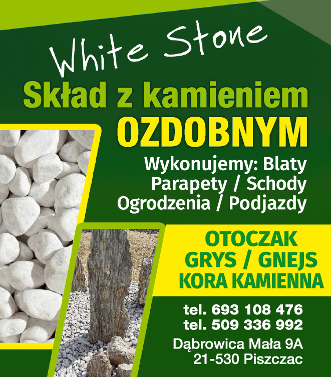 WHITE STONE Dąbrowica Mała Skład z Kamieniem Ozdobnym / Wykonujemy Blaty, Parapety, Schody