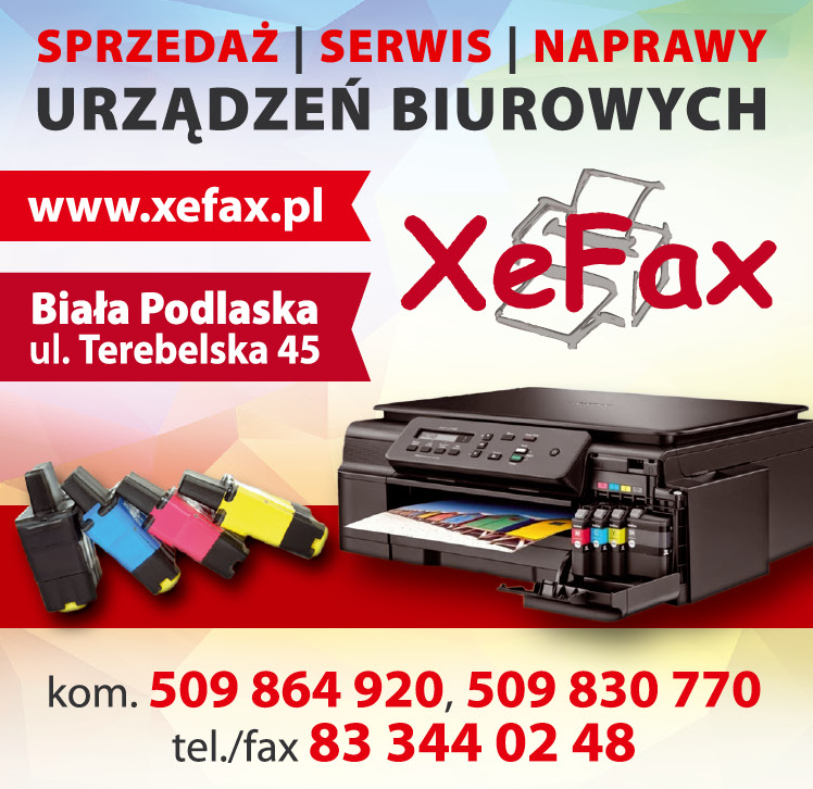 "XeFax" s.c. Biała Podlaska Urządzenia Biurowe Sprzedaż / Serwis / Naprawy