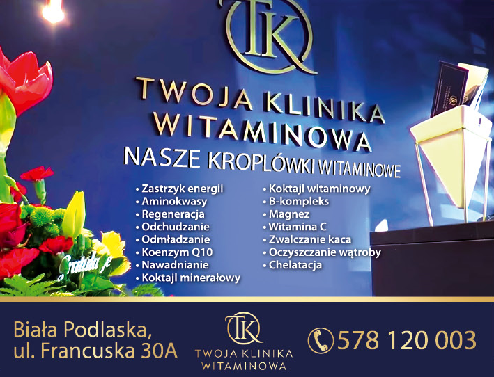 TWOJA KLINIKA WITAMINOWA Biała Podlaska Zastrzyk Energii / Regeneracja / Odchudzanie / Odmładzanie