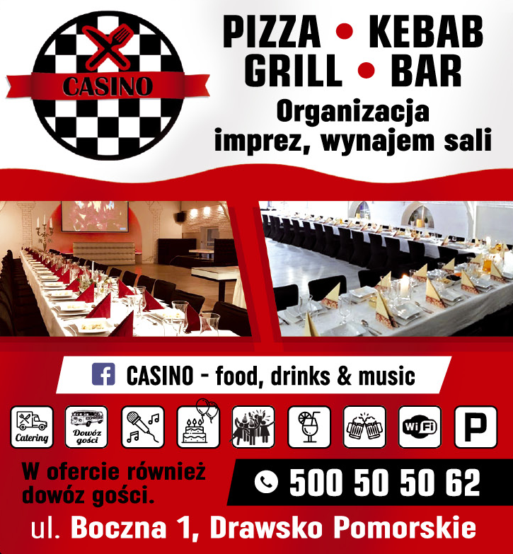 CASINO Drawsko Pomorskie Organizacja Imprez / Wynajem Sali 