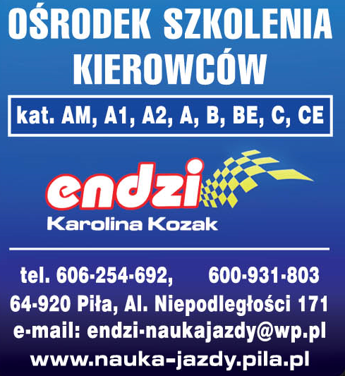 OŚRODEK SZKOLENIA KIEROWCÓW "ENDZI" Karolina Kozak Piła 