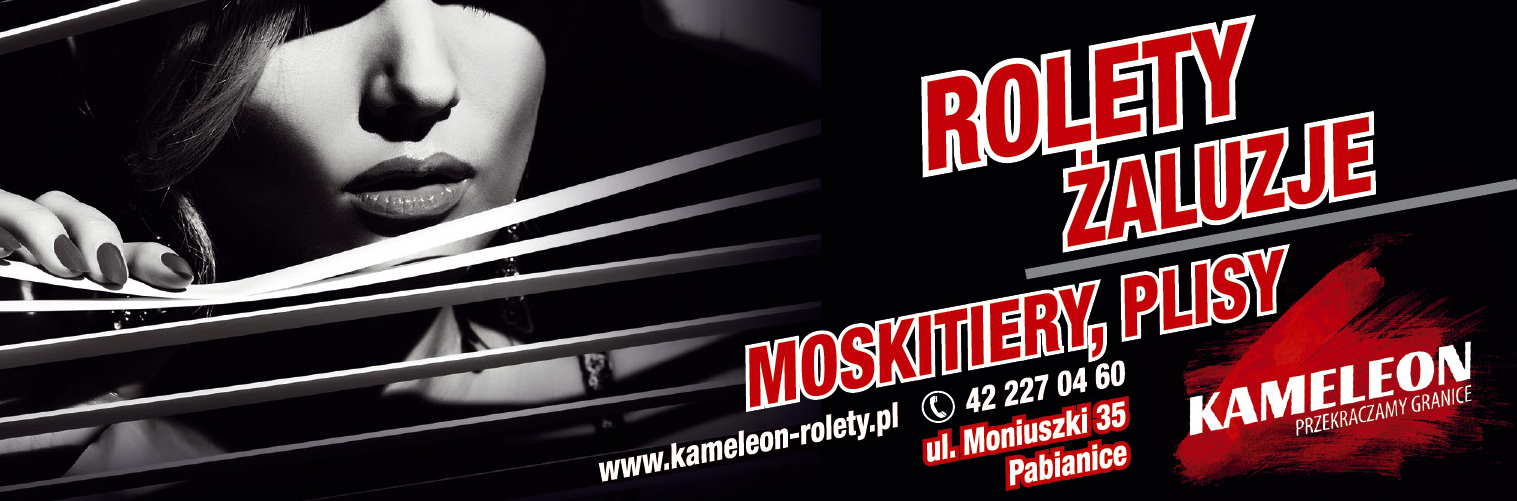KAMELEON Pabianice Przekraczamy Granice / Rolety / Żaluzje / Moskitiery / Plisy