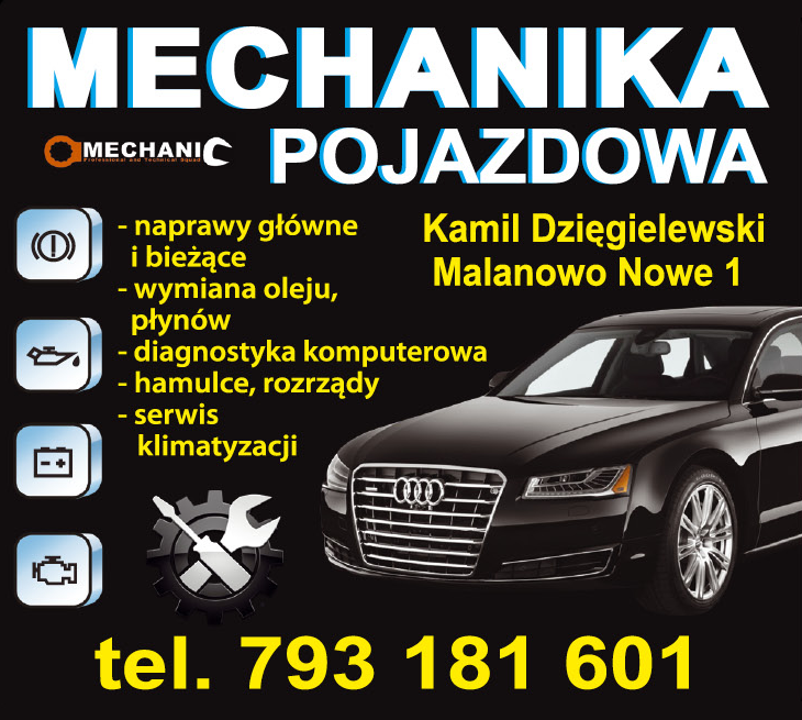 MECHANIKA POJAZDOWA Kamil Dzięgielewski Melanowo Nowe 