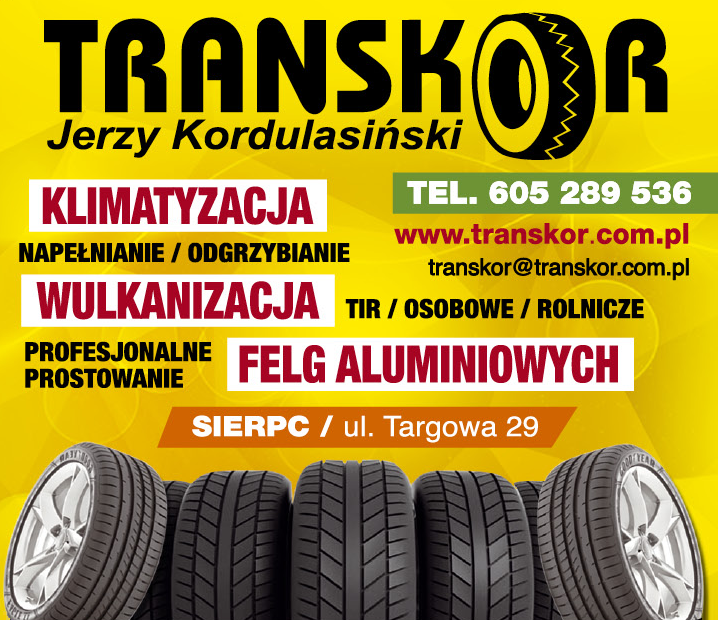 TRANSKOR s.c. Jerzy Kordulasiński Sierpc Wulkanizacja / Klimatyzacja 
