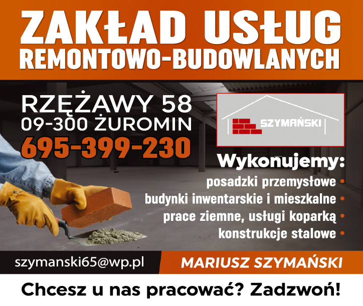 ZAKŁAD USŁUG REMONTOWO-BUDOWLANYCH Mariusz Szymański Rzężawy 
