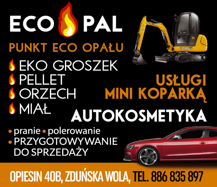 ECO-PAL Punkt Eco Opału Opiesin Eko Groszek/ Pellet/Orzech/ Miał/ Usługi Mini Koparką/ Autokosmetyka