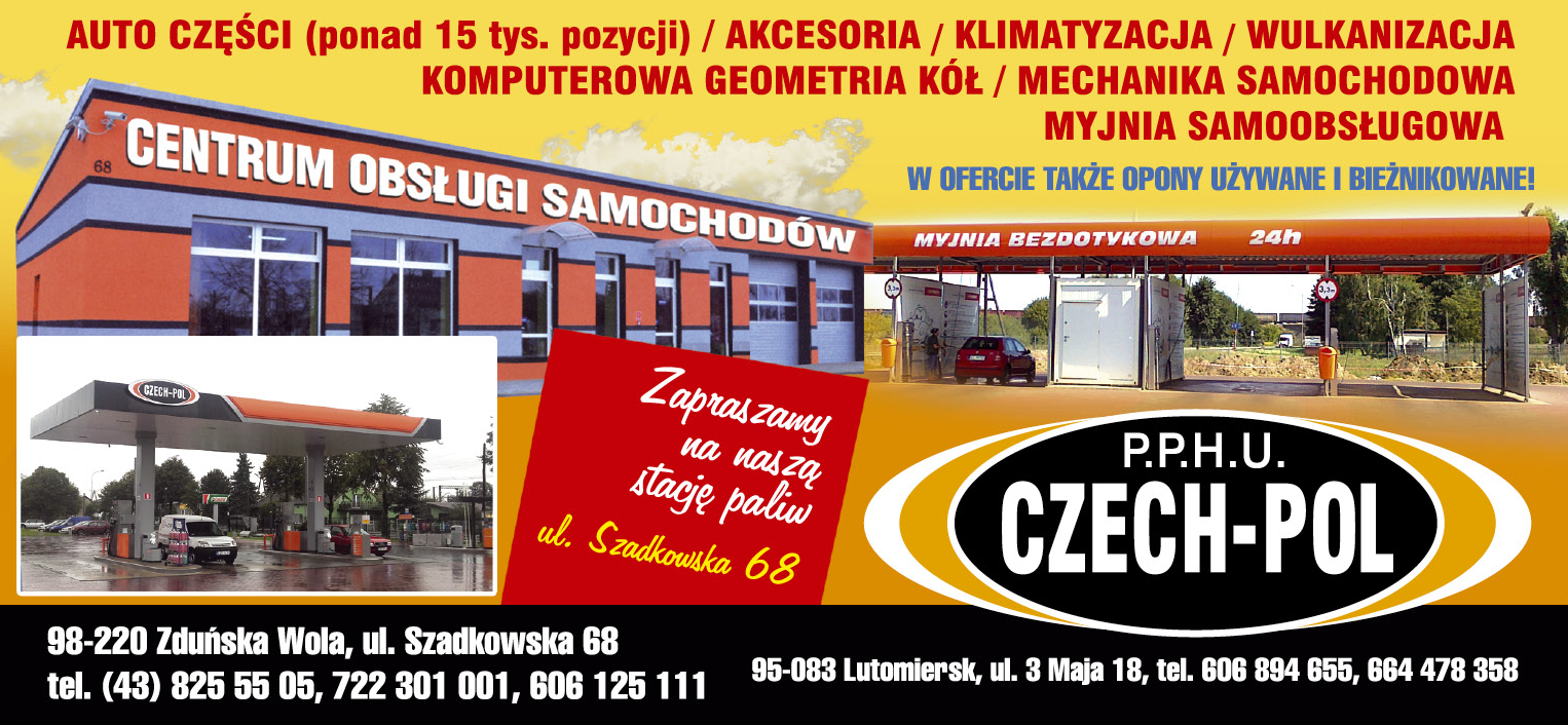 P.P.H.U. CZECH-POL Zduńska Wola Auto Części / Klimatyzacja / Wulkanizacja / Mechanika Samochodowa