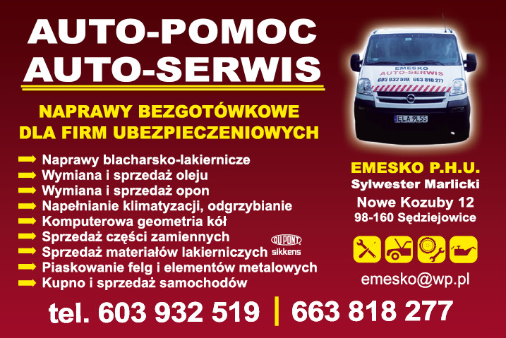 P.H.U. EMESKO Sylwester Marlicki Nowe Kozuby Sprzedaż Części Zamiennych / Napełnianie Klimatyzacji