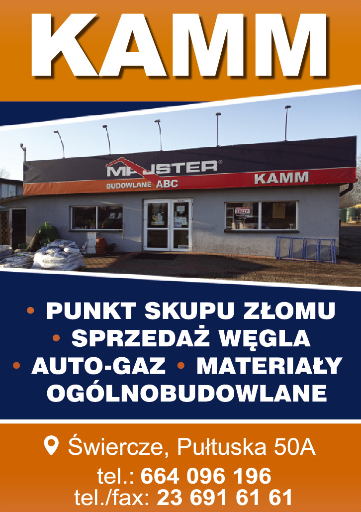 KAMM Świercze Punkt Skupu Złomu / Sprzedaż Węgla / Auto-Gaz / Materiały Ogólnobudowlane