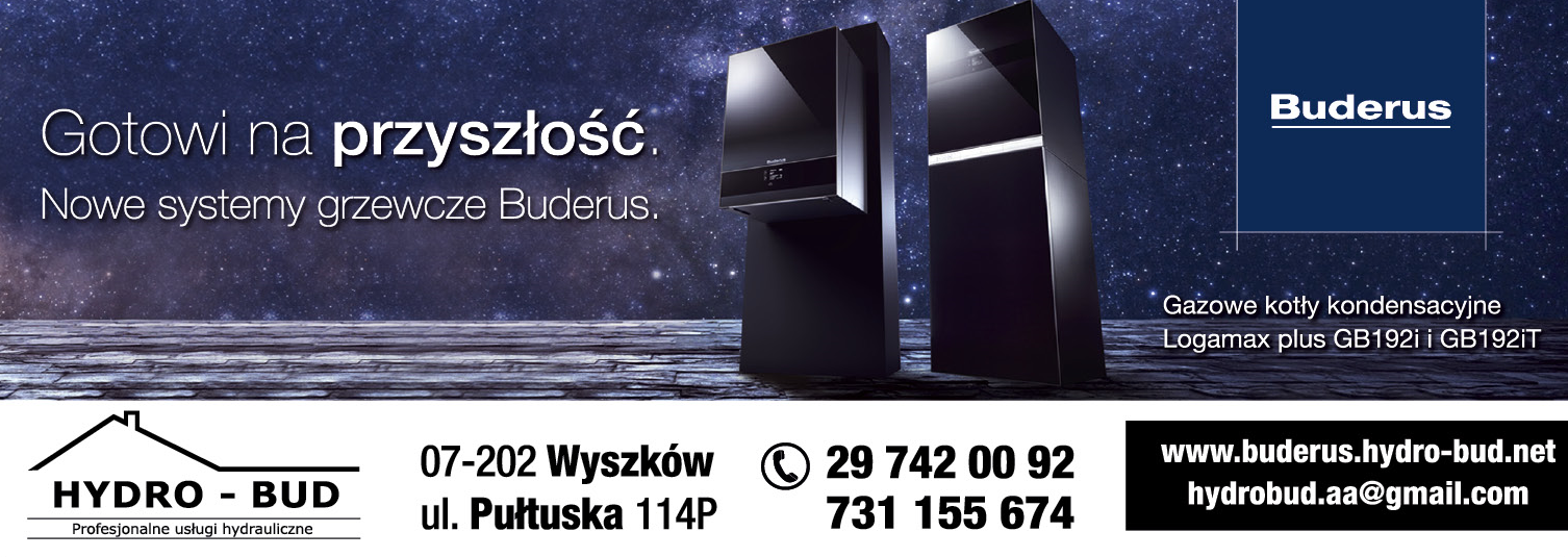 HYDRO-BUD Wyszków Nowe Systemy Grzewcze BUDERUS - Gazowe Kotły Kondensacyjne