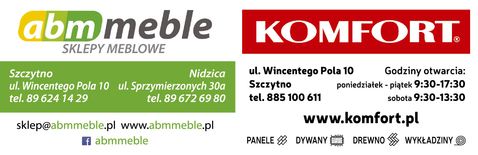 ABM Meble / KOMFORT Szczytno Sklepy Meblowe / Panele / Dywany / Drewno / Wykładziny
