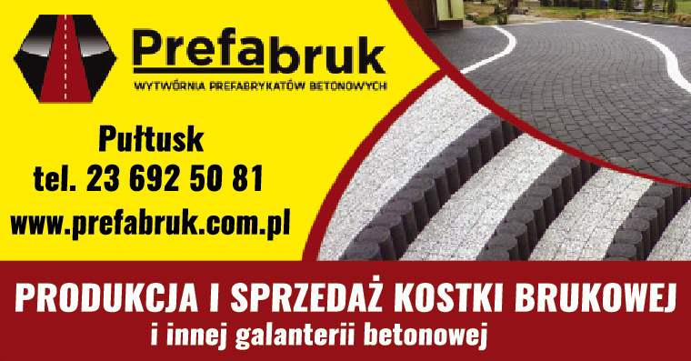 PREFABRUK Pułtusk Wytwórnia Prefabrykatów Betonowych / Produkcja i Sprzedaż Kostki Brukowej