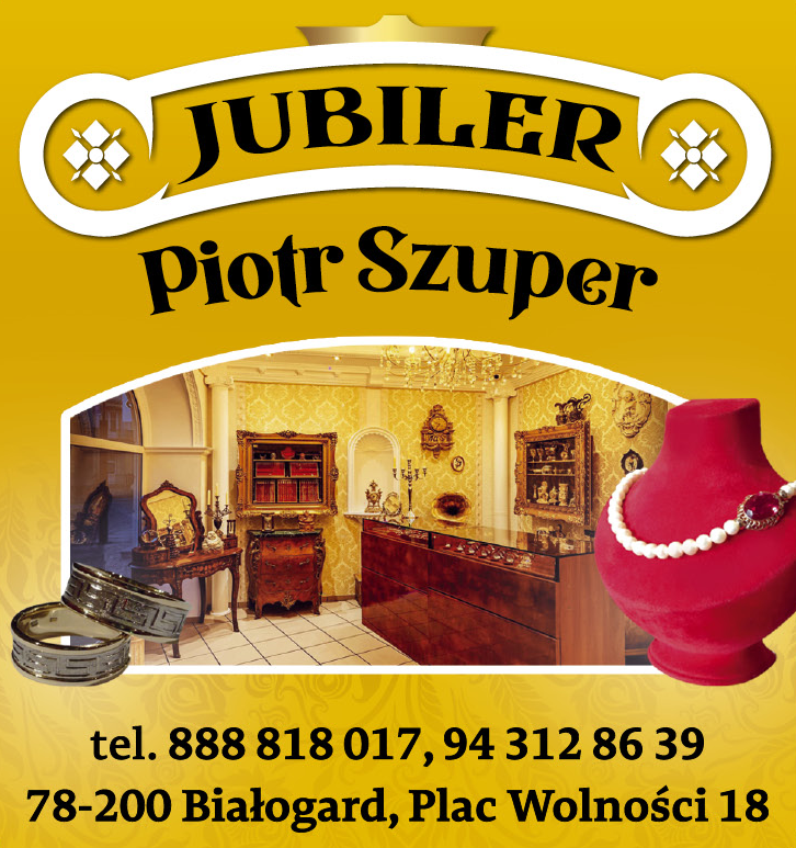 JUBILER Piotr Szuper Białogard Obrączki Ślubne / Pierścionki / Kolczyki / Wisiorki / Łańcuchy