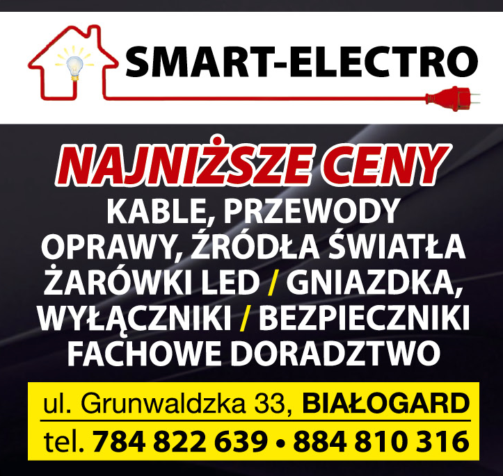 SMART-ELECTRO Białogard Kable / Przewody / Oprawy / Źródła Światła / Wyłączniki / Bezpieczniki