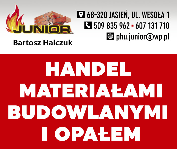 P.H.U. JUNIOR Bartosz Halczuk Jasień Handel Materiałami Budowlanymi i Opałem