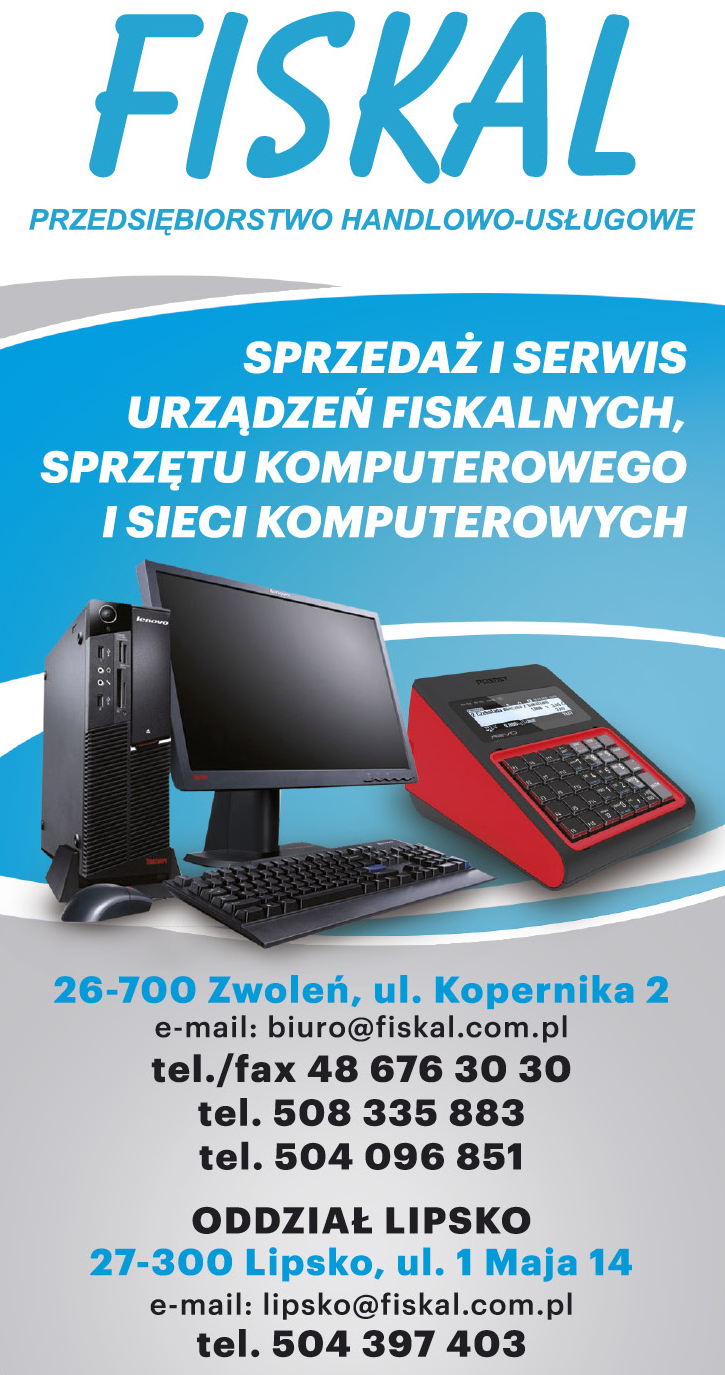 P.H.U. FISKAL Zwoleń Urządzenia Fiskalne / Sprzęt Komputerowy / Sieci Komputerowe